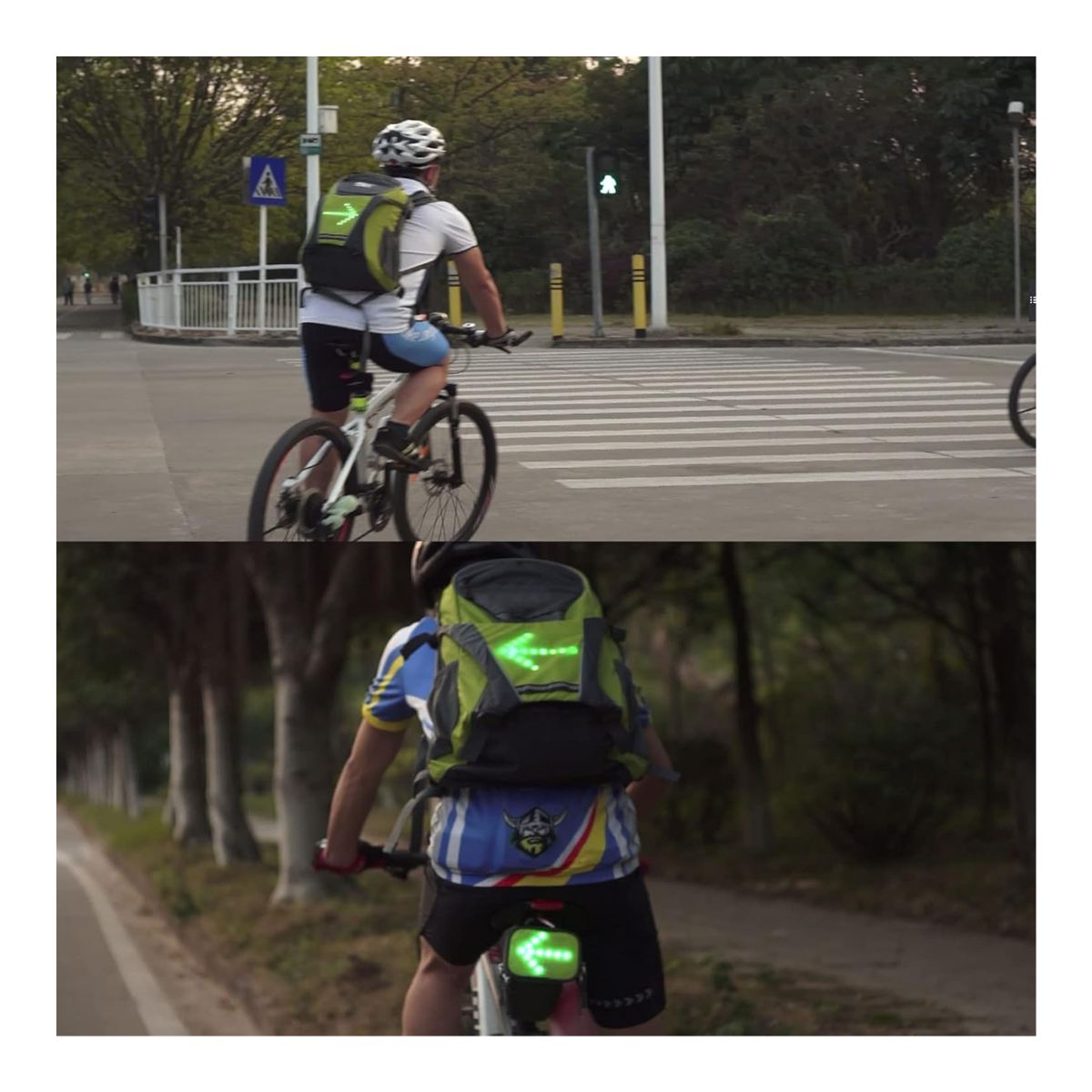17 - Mochila de Ciclismo con Señal Direccional LED