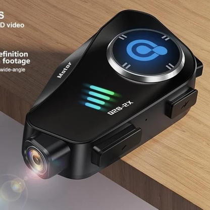 20 - Intercomunicador para Casco de Moto con Cámara 1080p